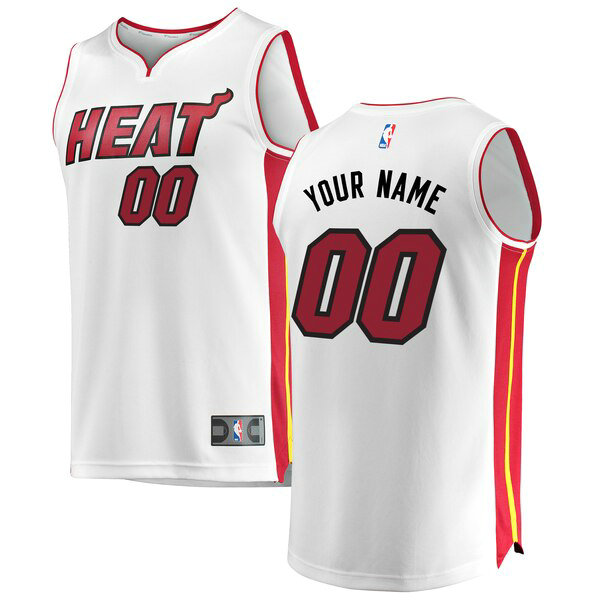 Maillot nba Miami Heat Association Edition Homme Custom 0 Blanc